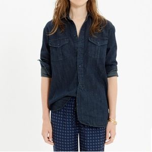 Worn once-madewell denim cargo workshirt (orson)